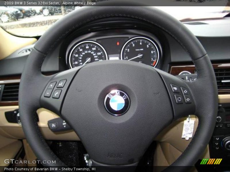 Alpine White / Beige 2009 BMW 3 Series 328xi Sedan