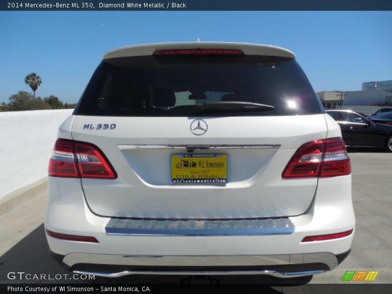 Diamond White Metallic / Black 2014 Mercedes-Benz ML 350