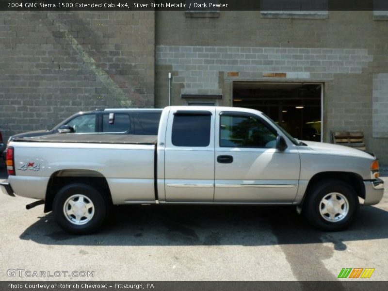 Silver Birch Metallic / Dark Pewter 2004 GMC Sierra 1500 Extended Cab 4x4