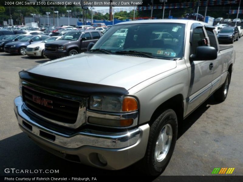 Silver Birch Metallic / Dark Pewter 2004 GMC Sierra 1500 Extended Cab 4x4