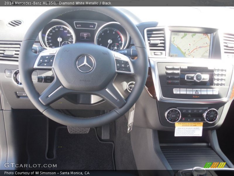 Diamond White Metallic / Black 2014 Mercedes-Benz ML 350