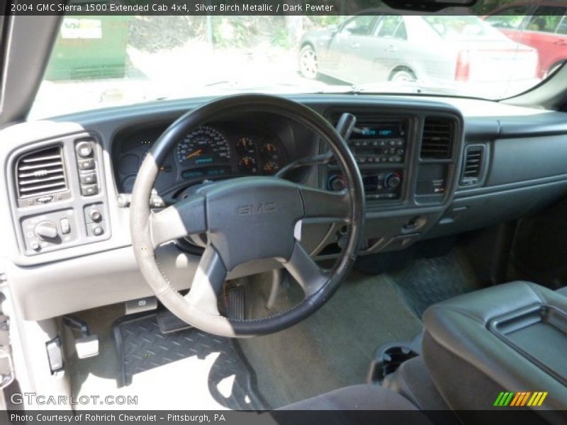Silver Birch Metallic / Dark Pewter 2004 GMC Sierra 1500 Extended Cab 4x4