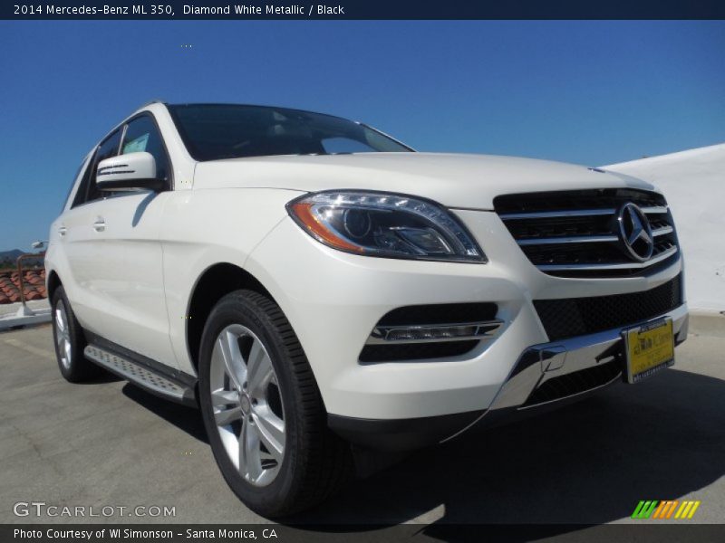 Diamond White Metallic / Black 2014 Mercedes-Benz ML 350