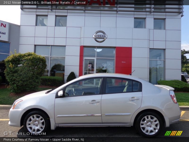 Brilliant Silver Metallic / Charcoal 2012 Nissan Sentra 2.0 S