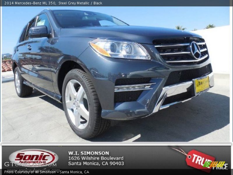 Steel Grey Metallic / Black 2014 Mercedes-Benz ML 350