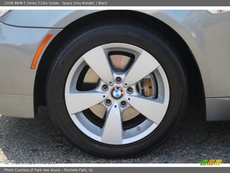 Space Grey Metallic / Black 2008 BMW 5 Series 528xi Sedan
