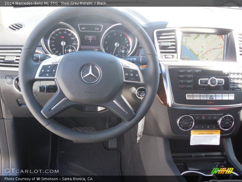 Steel Grey Metallic / Black 2014 Mercedes-Benz ML 350
