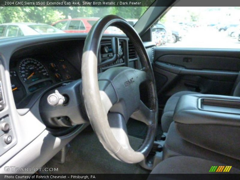 Silver Birch Metallic / Dark Pewter 2004 GMC Sierra 1500 Extended Cab 4x4