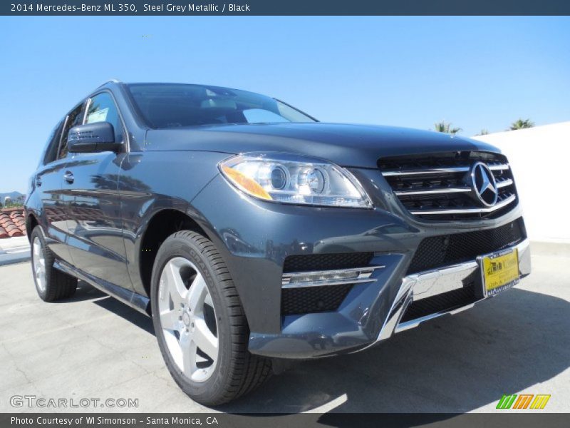 Steel Grey Metallic / Black 2014 Mercedes-Benz ML 350