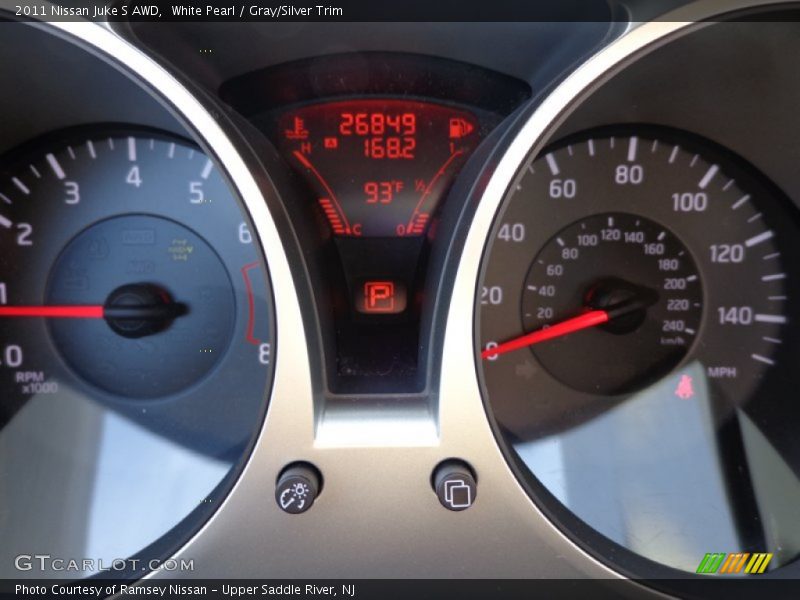 White Pearl / Gray/Silver Trim 2011 Nissan Juke S AWD