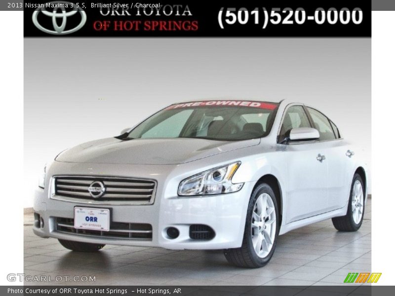 Brilliant Silver / Charcoal 2013 Nissan Maxima 3.5 S