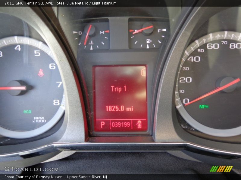 Steel Blue Metallic / Light Titanium 2011 GMC Terrain SLE AWD