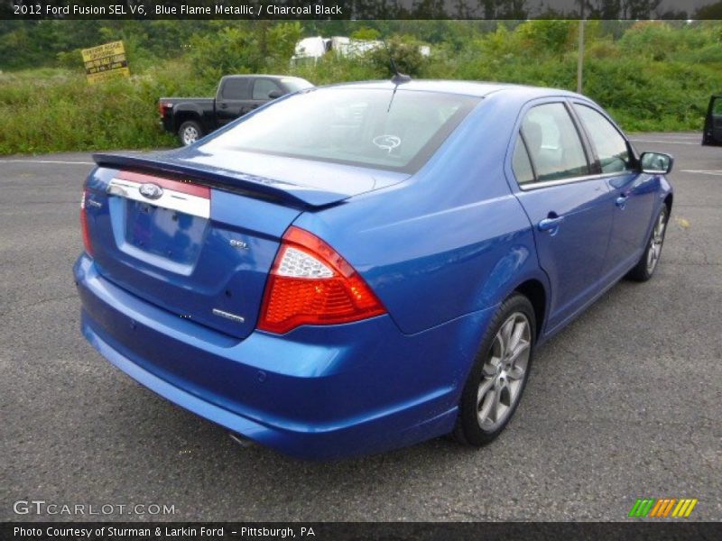 Blue Flame Metallic / Charcoal Black 2012 Ford Fusion SEL V6