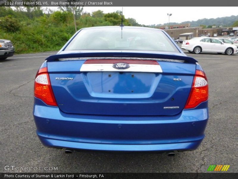 Blue Flame Metallic / Charcoal Black 2012 Ford Fusion SEL V6