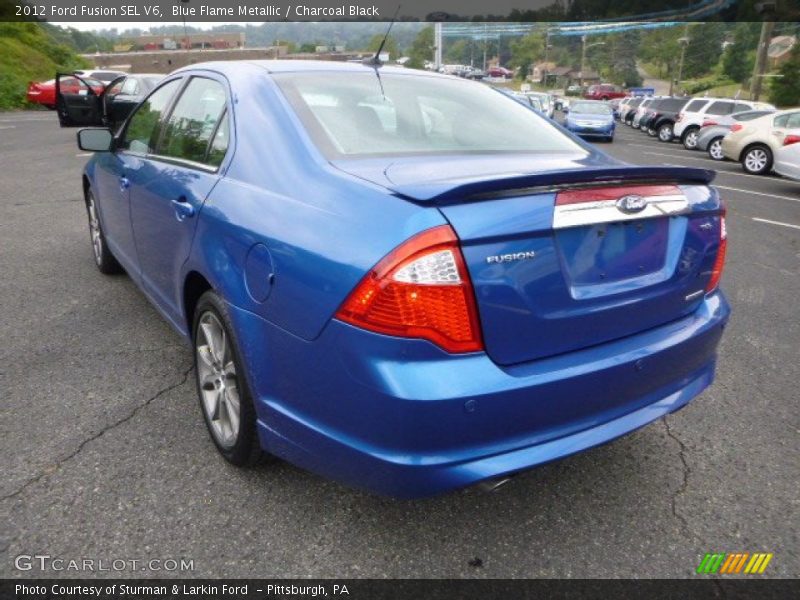 Blue Flame Metallic / Charcoal Black 2012 Ford Fusion SEL V6