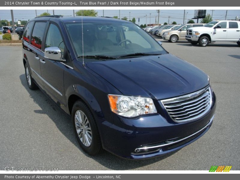 True Blue Pearl / Dark Frost Beige/Medium Frost Beige 2014 Chrysler Town & Country Touring-L