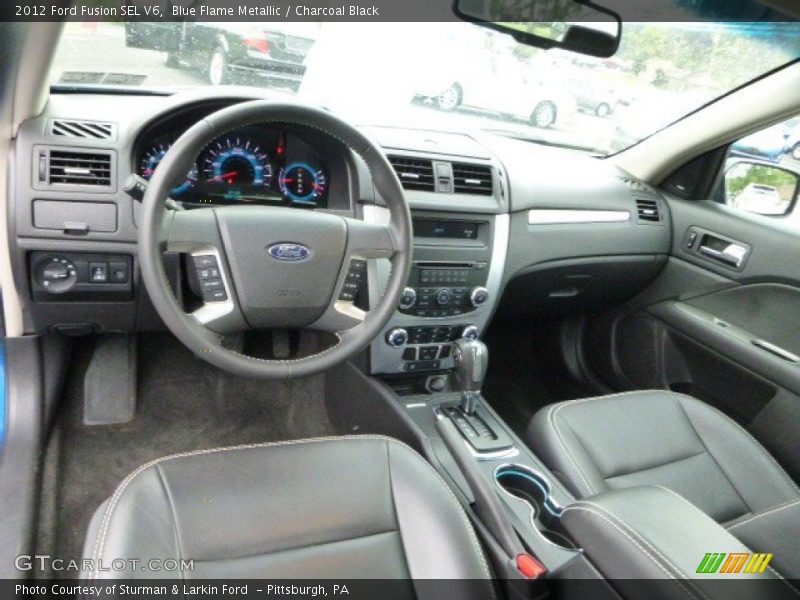 Blue Flame Metallic / Charcoal Black 2012 Ford Fusion SEL V6