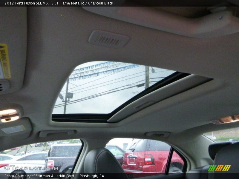 Blue Flame Metallic / Charcoal Black 2012 Ford Fusion SEL V6