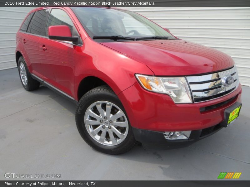 Red Candy Metallic / Sport Black Leather/Grey Alcantara 2010 Ford Edge Limited