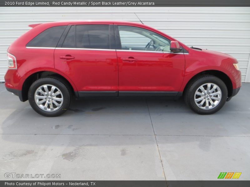 Red Candy Metallic / Sport Black Leather/Grey Alcantara 2010 Ford Edge Limited