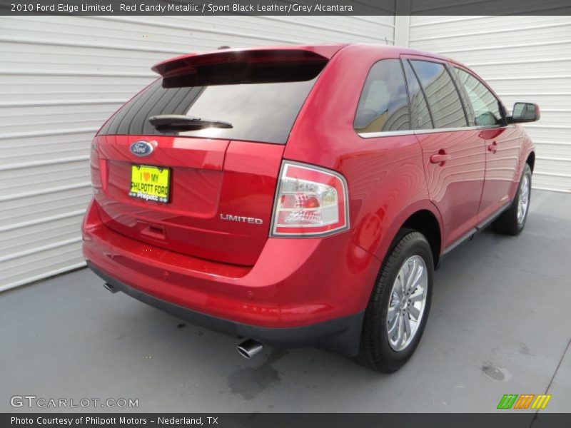 Red Candy Metallic / Sport Black Leather/Grey Alcantara 2010 Ford Edge Limited