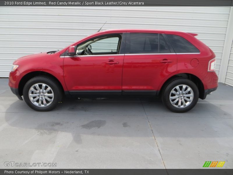 Red Candy Metallic / Sport Black Leather/Grey Alcantara 2010 Ford Edge Limited