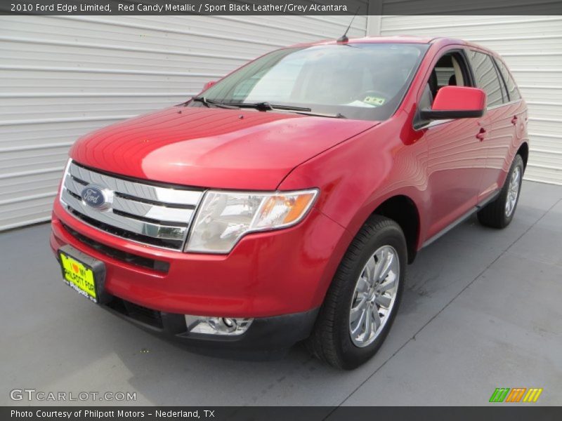 Red Candy Metallic / Sport Black Leather/Grey Alcantara 2010 Ford Edge Limited