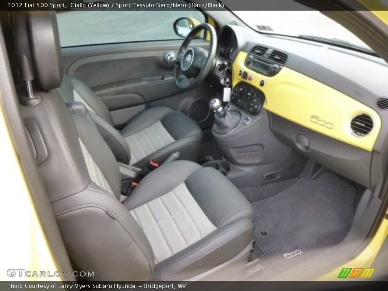 Giallo (Yellow) / Sport Tessuto Nero/Nero (Black/Black) 2012 Fiat 500 Sport