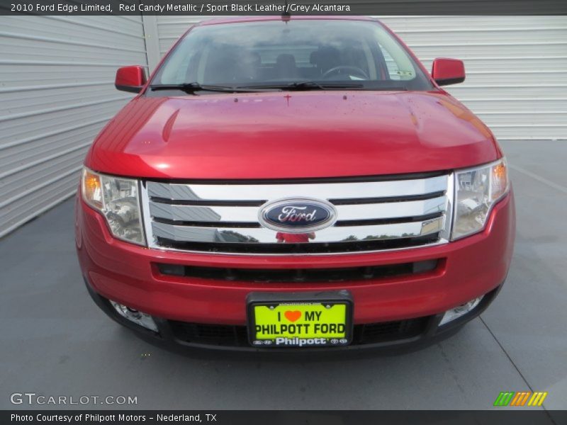 Red Candy Metallic / Sport Black Leather/Grey Alcantara 2010 Ford Edge Limited