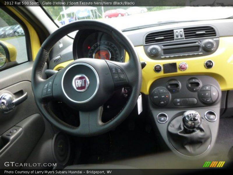 Giallo (Yellow) / Sport Tessuto Nero/Nero (Black/Black) 2012 Fiat 500 Sport
