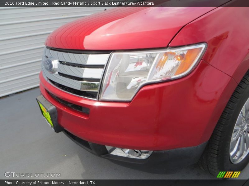 Red Candy Metallic / Sport Black Leather/Grey Alcantara 2010 Ford Edge Limited