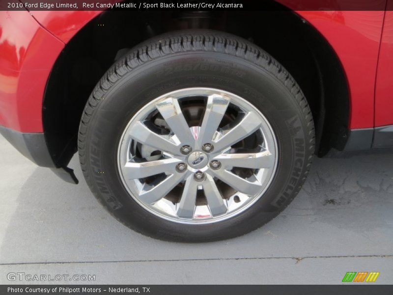 Red Candy Metallic / Sport Black Leather/Grey Alcantara 2010 Ford Edge Limited