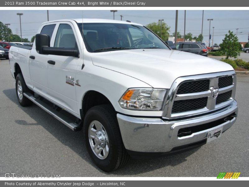 Bright White / Black/Diesel Gray 2013 Ram 3500 Tradesman Crew Cab 4x4