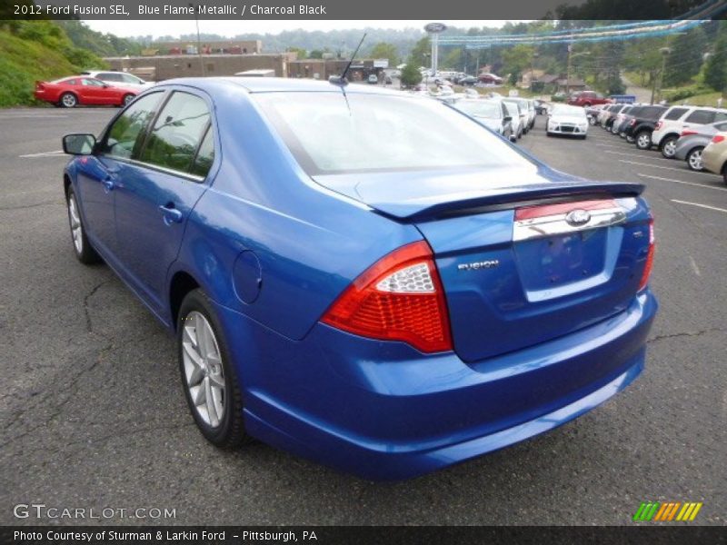 Blue Flame Metallic / Charcoal Black 2012 Ford Fusion SEL