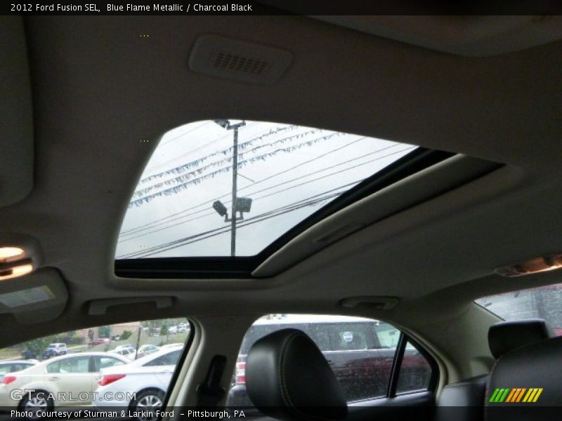 Blue Flame Metallic / Charcoal Black 2012 Ford Fusion SEL