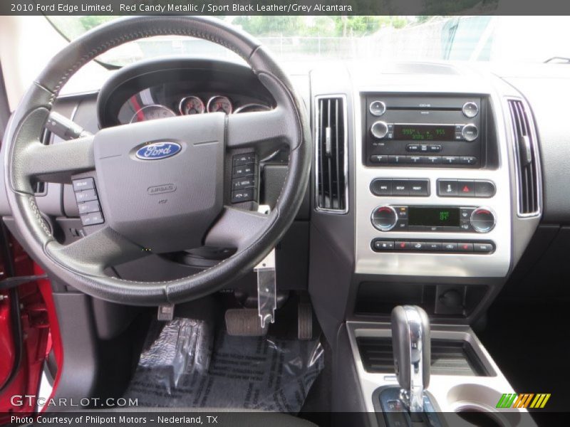 Red Candy Metallic / Sport Black Leather/Grey Alcantara 2010 Ford Edge Limited