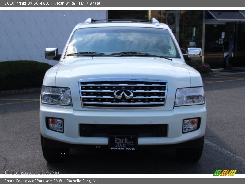 Tuscan White Pearl / Wheat 2010 Infiniti QX 56 4WD