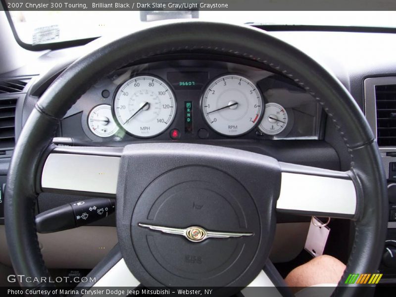 Brilliant Black / Dark Slate Gray/Light Graystone 2007 Chrysler 300 Touring