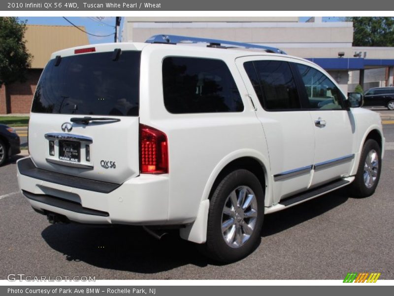 Tuscan White Pearl / Wheat 2010 Infiniti QX 56 4WD