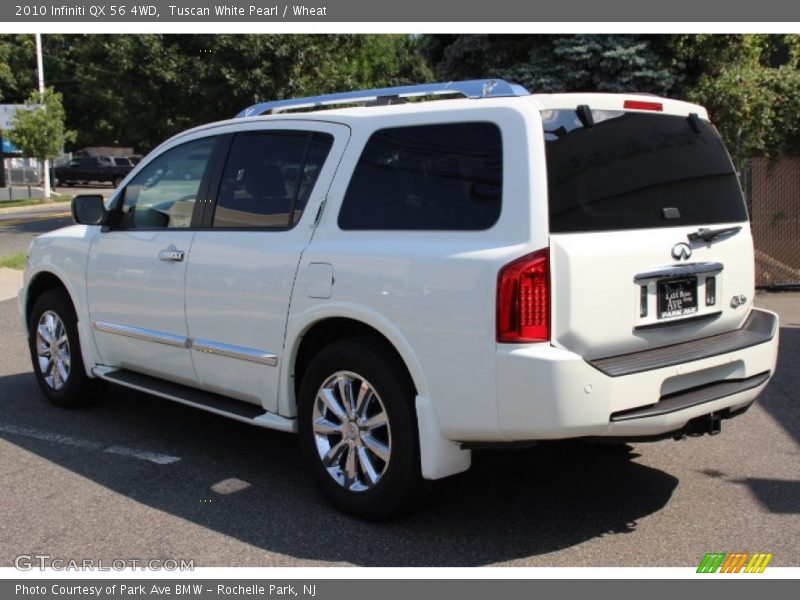 Tuscan White Pearl / Wheat 2010 Infiniti QX 56 4WD