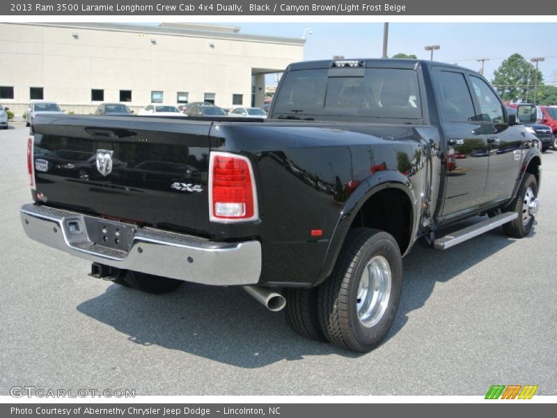 Black / Canyon Brown/Light Frost Beige 2013 Ram 3500 Laramie Longhorn Crew Cab 4x4 Dually