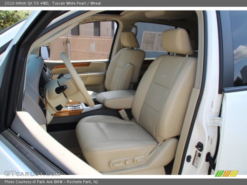 Tuscan White Pearl / Wheat 2010 Infiniti QX 56 4WD