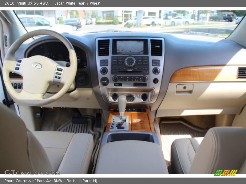 Tuscan White Pearl / Wheat 2010 Infiniti QX 56 4WD
