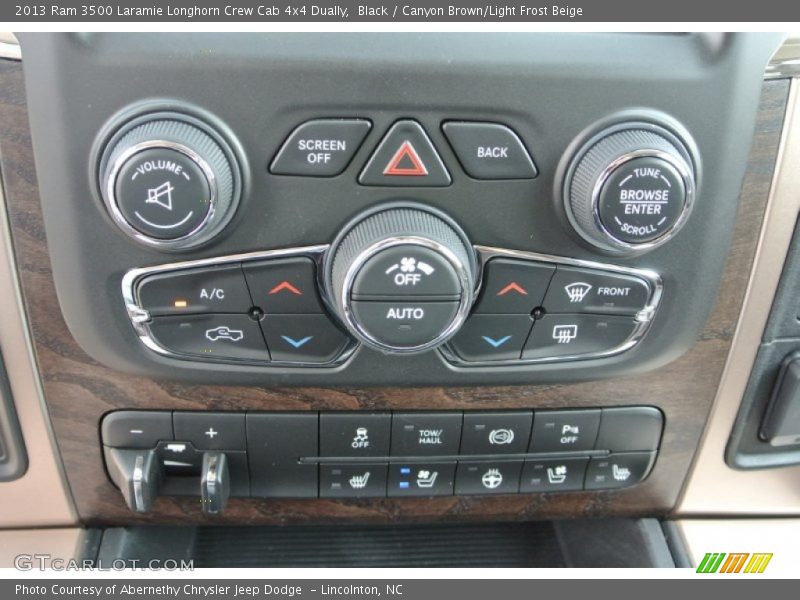 Black / Canyon Brown/Light Frost Beige 2013 Ram 3500 Laramie Longhorn Crew Cab 4x4 Dually