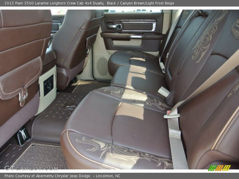 Rear Seat of 2013 3500 Laramie Longhorn Crew Cab 4x4 Dually