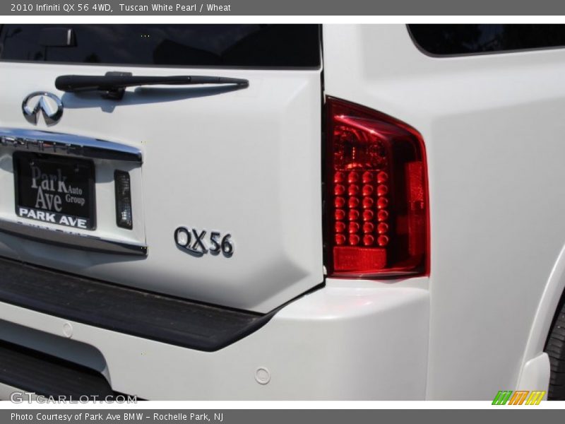 Tuscan White Pearl / Wheat 2010 Infiniti QX 56 4WD