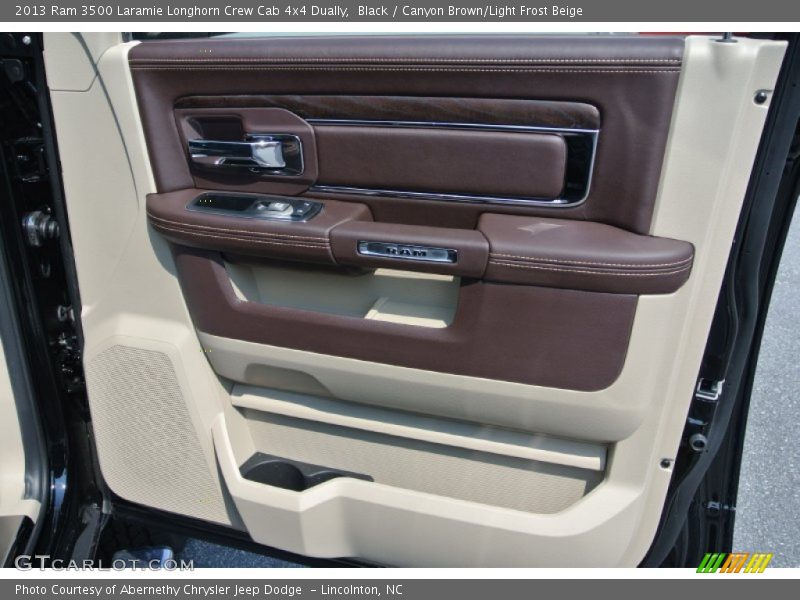 Black / Canyon Brown/Light Frost Beige 2013 Ram 3500 Laramie Longhorn Crew Cab 4x4 Dually