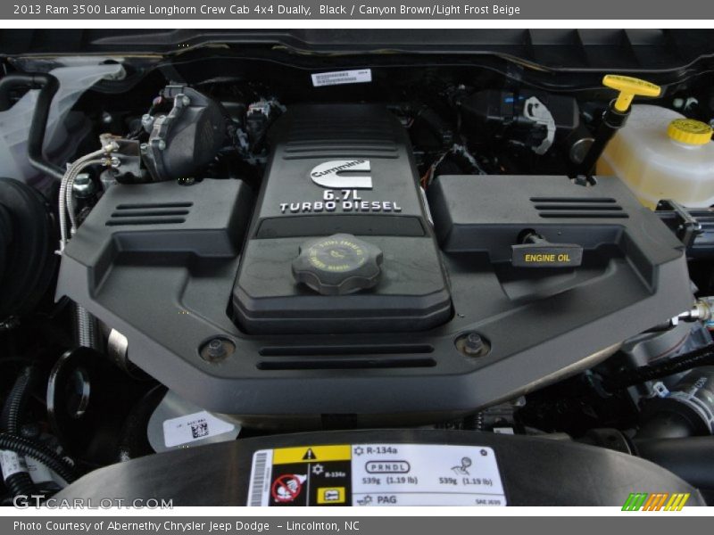  2013 3500 Laramie Longhorn Crew Cab 4x4 Dually Engine - 6.7 Liter OHV 24-Valve Cummins VGT Turbo-Diesel Inline 6 Cylinder