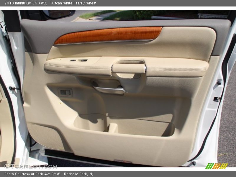 Tuscan White Pearl / Wheat 2010 Infiniti QX 56 4WD