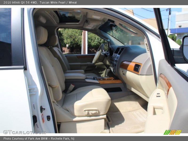 Tuscan White Pearl / Wheat 2010 Infiniti QX 56 4WD